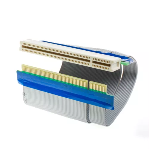 Flexible PCI Riser Slot Extender Ribbon Cable Adapter Expansion Cord
