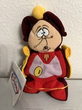 DISNEY BEAUTY BEAST COGSWORTH BEAN BAG STUFFED PLUSH TOY BRAND NEW 