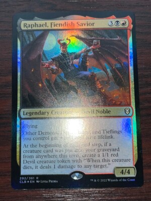 1x FOLIE RAPHAEL, FIENDISH SAVIOR - Baldur's Gate - MTG - Magic the Gathering