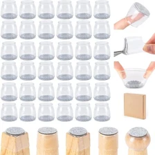 36 Pack Upgraded Ruby Slider Chair Leg Protector Hardwood Floors Fits All Shape