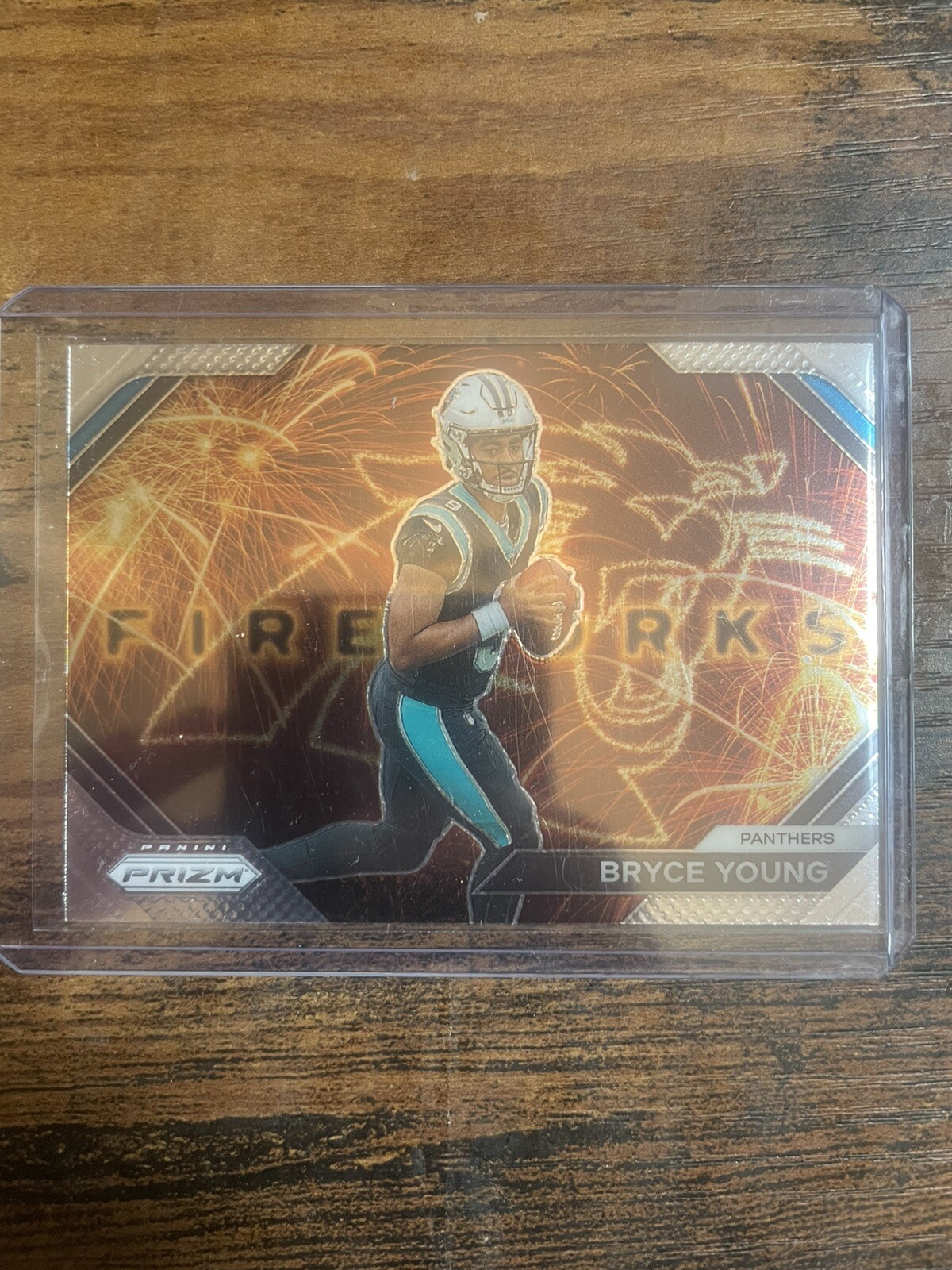 BRYCE YOUNG 2023 Panini Prizm Silver Fireworks Insert Rookie RC #F-6 | Panthers