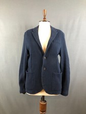 Harris Wharf London Blazer Jacket Size 46 Navy Blue Cotton US Small