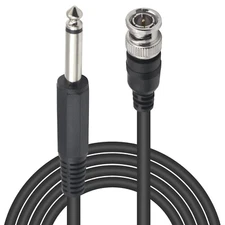 BNC to 6.35mm 1/4 TS Bidirection Audio CCTV DVR Camera Extension Adapter Cable