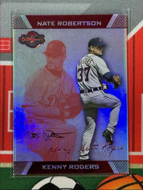 2007 Topps Co-Signers Hyper Silver Red Kenny Rogers/Nate Robertson 72/75 Detroit