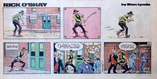 Rick O'Shay by Stan Lynde - full color Sunday comic page - March 28, 1976