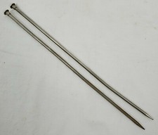BOYE  Size 8 Silver Anodized Aluminum Knitting Needles 12" Long - USA