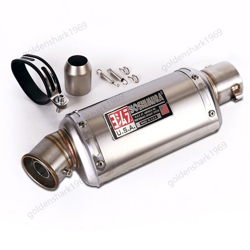 Slip-on 51mm 2" Universal Motorcycle Exhaust Tips Muffler Pipe Tail Escape Steel - Picture 5 of 10