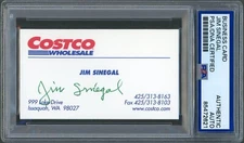 Jim Sinegal SIGNED Business Card Costco Founder Business Slabbed PSA DNA Auto