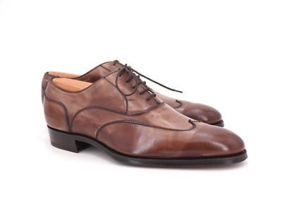 NEW | $860 JOSEPH CHEANEY BALMORAL BRONZED BROWN WING TIP OXFORD UK 9.5 US 10.5