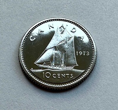 Canada 1973 10-Cent Bluenose Schooner Dime Coin - Proof Like BU | eBay