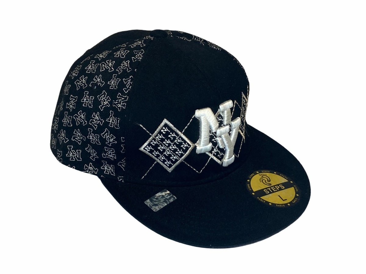 New York NY Embroidered Hip Hop Fitted Cap Hat Street Flat Bill Size L