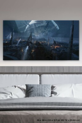 BioWare Officially Licensed Mass Effect Citadel Battle Canvas Print (1.5 x 3 ft)