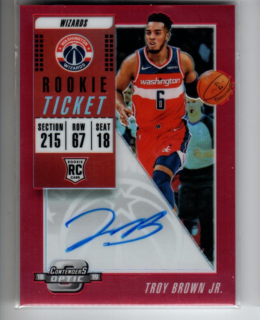 2018-19 Panini Contenders Optic Variations Red #106 Troy Brown Jr. /99