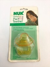 Gerber NUK Orthodontic Pacifier Teether 02524 Yellow New In Package 1983