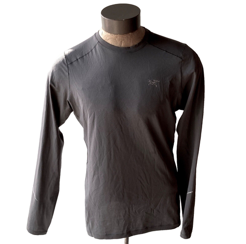 Arc'Teryx Men's Motus Crew Grey Long-Sleeved Shirt Running Baselayer ~Size M 40"