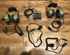 Aircraft Audio Equipment - 1 Sigtronics Transcom II, 2 D.C. H10-50's, 2 P.T.T.'s