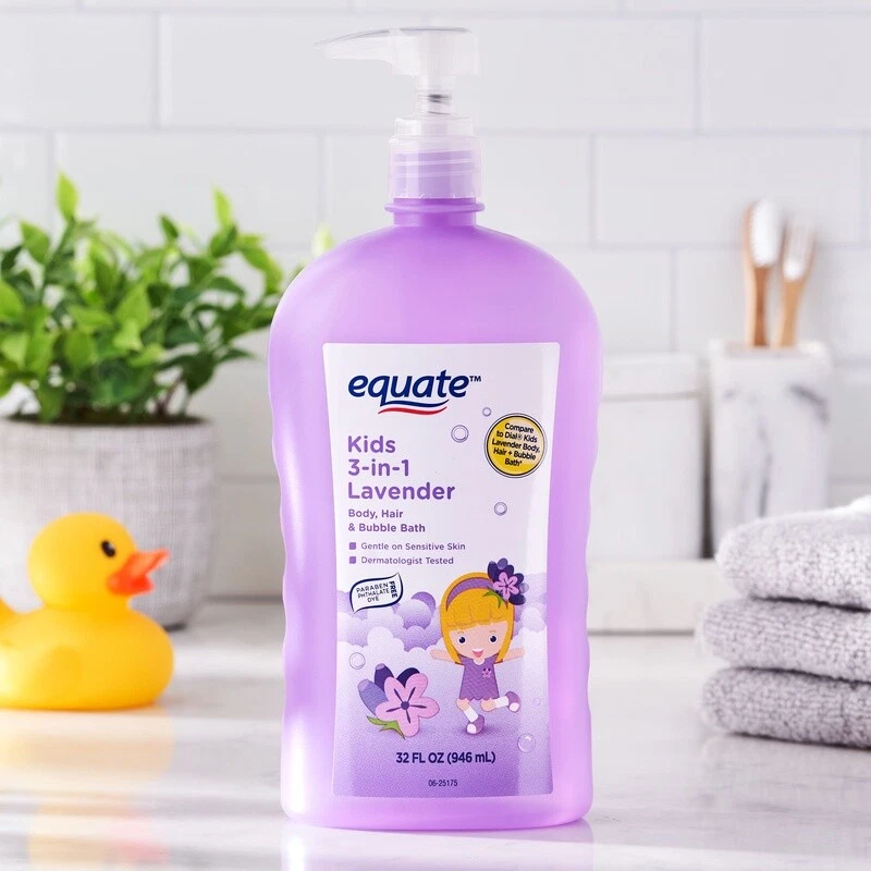 Niños 3 en 1 Lavanda Cuerpo Cabello Burbuja Baño Suave Piel Sensible Paquete de 6 Nuevo Foto 3 de 4