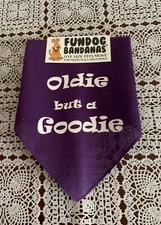Doggiedanna OLDIE BUT A GOODIE Purple Dog Bandana MEDIUM LARGE Tie On Scarf