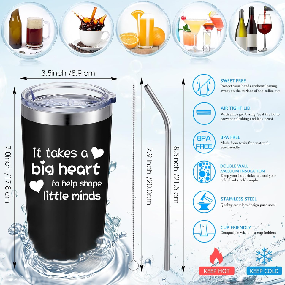 24 Pieces Teacher Appreciation Gifts Bulk 20 Oz Teacher Travel Tumbler