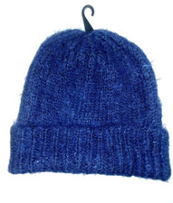 Alfani Beanie Winter Hat Knit Stocking Cap Blue Acrylic Nylon One Size