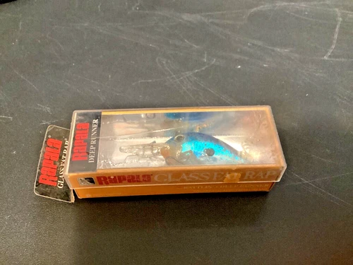 New Rapala Glass Fat Rap #5 Crankbait Glass  GFR-5 GLASS BLUE SHAD