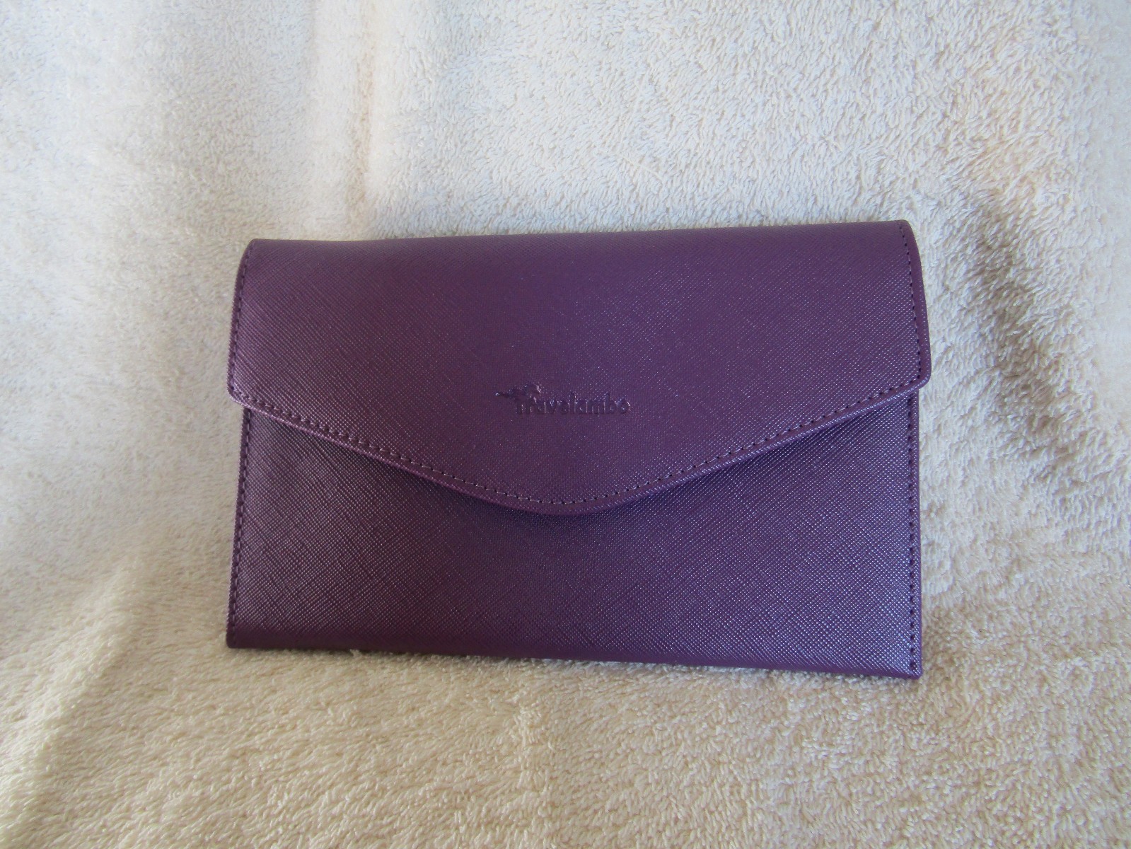 Elegant Purple Travelambo Passport Holder Wallet for Secure Travel Essentials-image