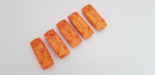 5 x goma de borrar Citroen CX naranja melered pieza de colección culto - Imagen 3 de 3