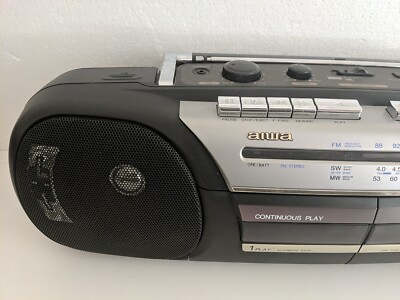 Vintage AIWA CS-W520 Mini Stereo Radio Cassette Deck Boombox