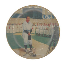 Lou Gehrig Pride of the Yankees Collector Plate Bill Purdom Bradford Exchange