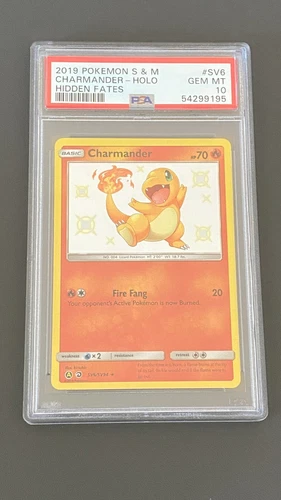 Pokemon Hidden Fates 2019 - Shiny Charmander Holo - SV6/SV94 Graded PSA 10 195