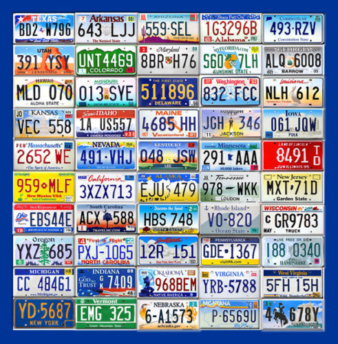 50 STATE SET OF USA LICENSE PLATES + DC IN CRAFT CONDITION LOT  - Picture 1 of 1