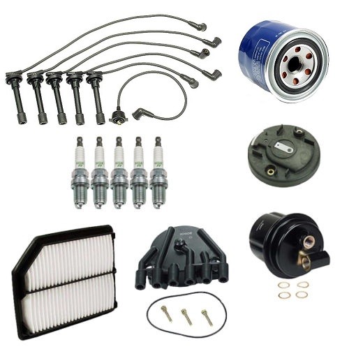 Distributor Cap and Spark Plug Wire Kit - Compatible with 1988 - 1989 Toyota Corolla 1.6L 4-Cylinder 4AF