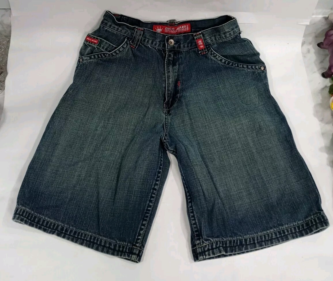 JNCO Jean Shorts BMX Bike City Graphic Boys Sz 20 Vtg 90s