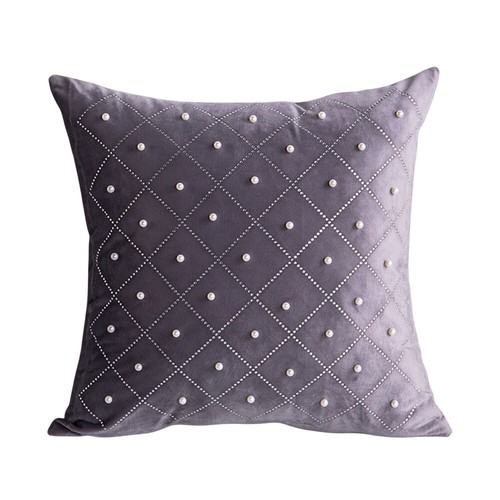 Luxury Solid Beads Cushion Cover Home Sofa Bed Car Throw Pillow Case Decor 18'' - Picture 8 of 12