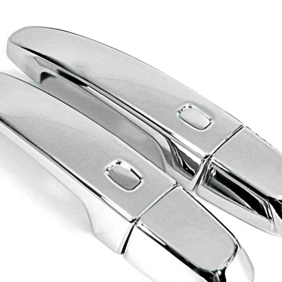 Cubierta de manija de puerta de terreno cromada con 4 orificios inteligentes para Chevy Equinox 2018-2023 GMC Foto 4 de 4