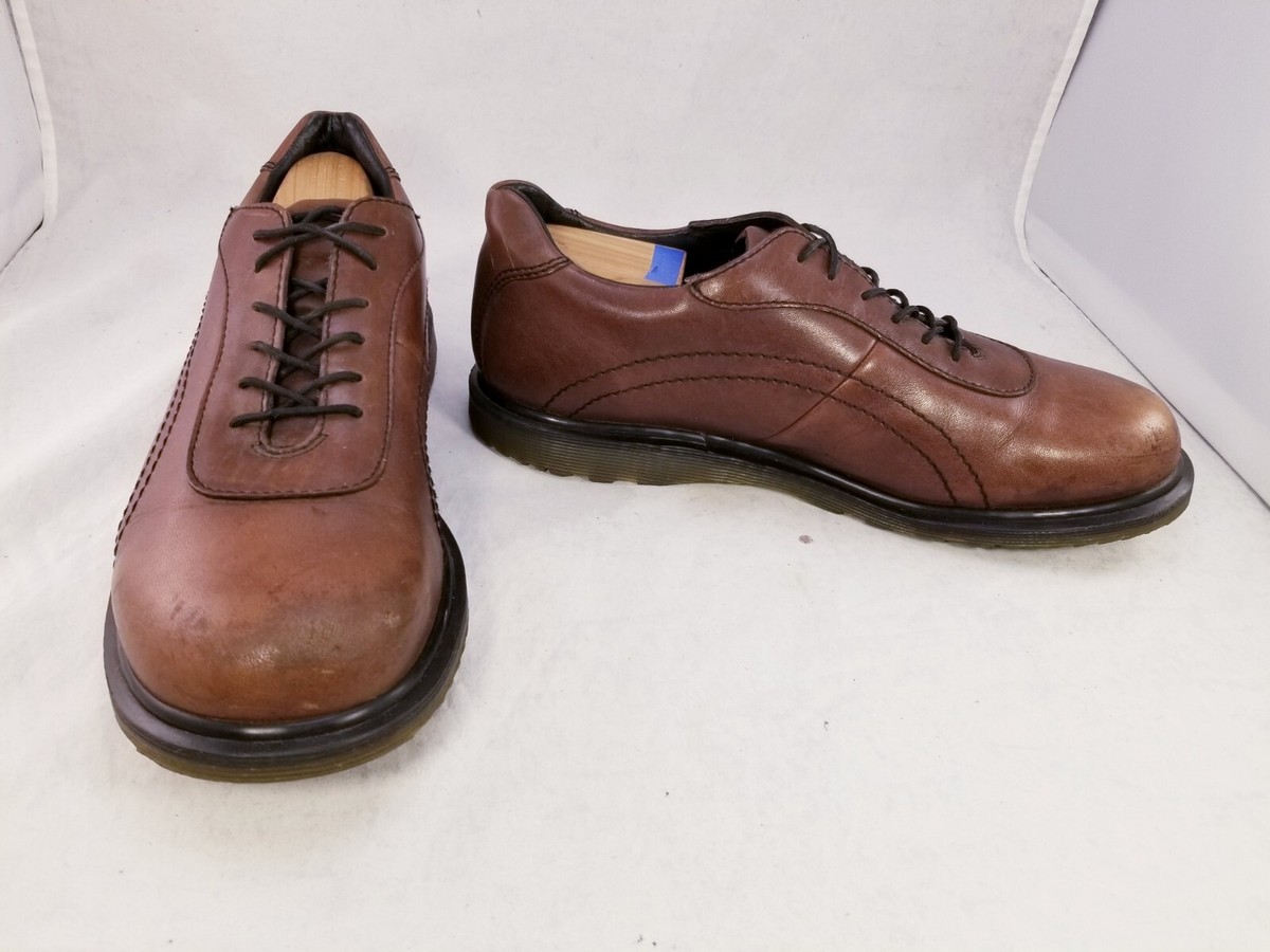 DR. MARTENS MEN SHOES LACES OXFORDS BROWN LEATHER SIZE UK9  display picture 2
