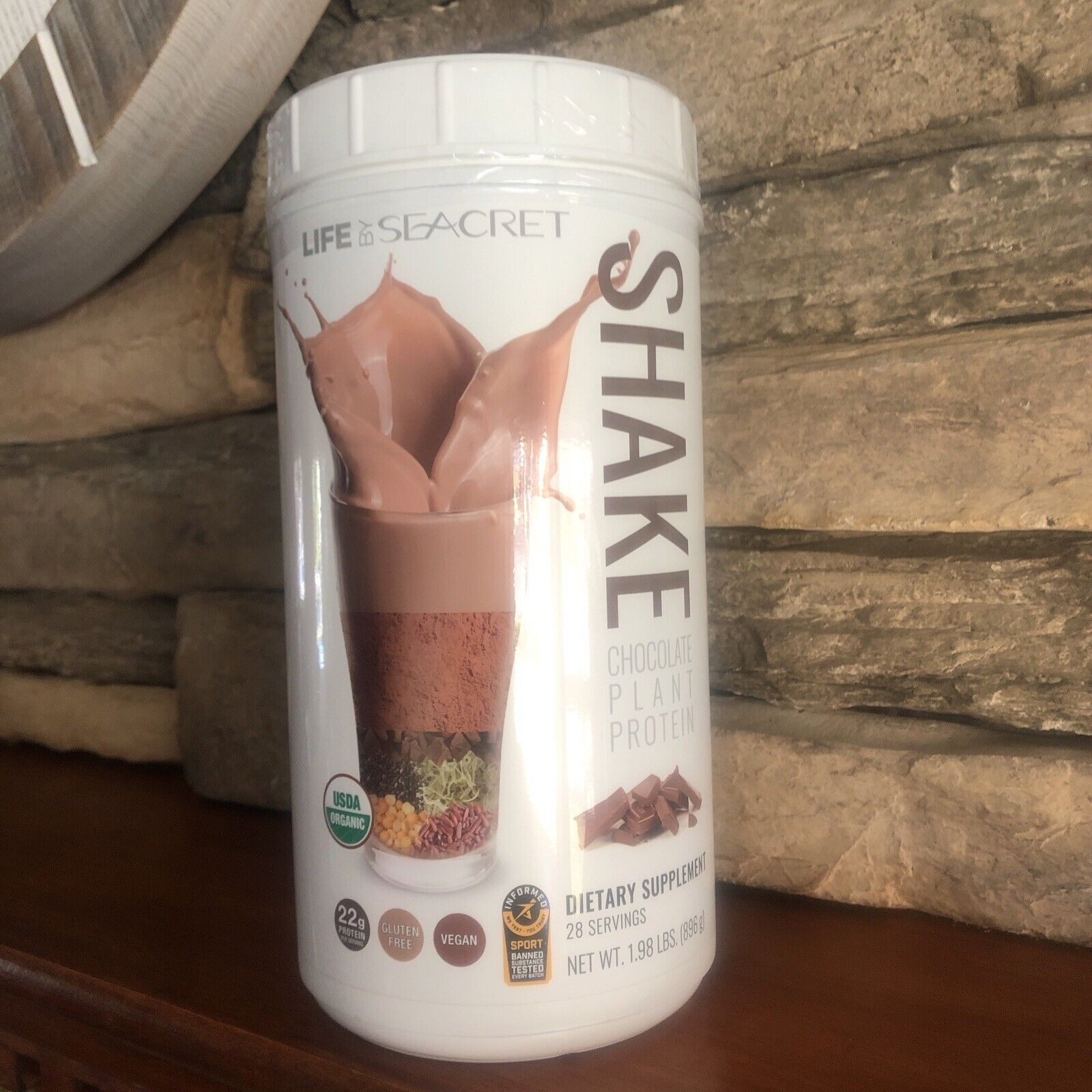 Life by outlet Seacret Chocolate Plant Protein Exp Servings New arrival - 28 Shake
