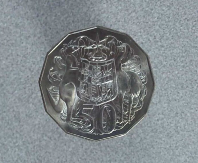 BU Uncirculated Australia 1973 50 Cents Coin Catalog Value is