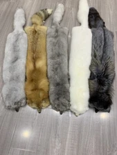 49" Women's Whole Pelt Real Fox Fur Shawl Scarf Cape Wrap Fur Collar Neck Warmer