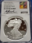 2025-W $1 AMERICAN SILVER EAGLE LASER PRIVY FDOI GAUDIOSO SIGNED NGC PF70 UCAM