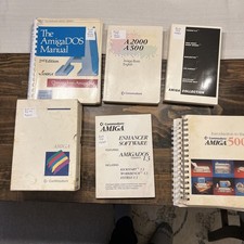 Vintage Commodore Amiga Manual Lot Boxed Slipcase Set AmigaDOS Workbench Basic