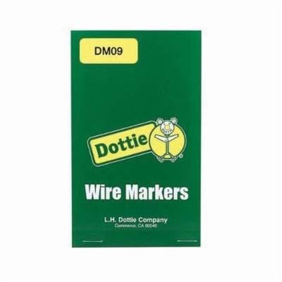 LH Dottie DM09 0-9 Vinyl Cloth Wire Marker Book -40 To +250 DEG F