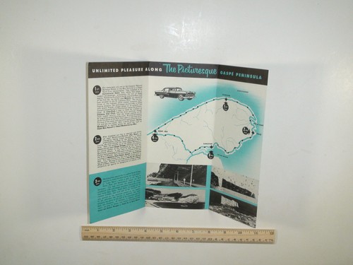 1956 The Gray Line Gaspe 4 & 5 Day Tours Travel Brochure Mont Joli, Quebec - Picture 4 of 4