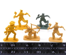Vintage X5 Lot Cowboys & Indians Figures 80’s Hong Kong Western