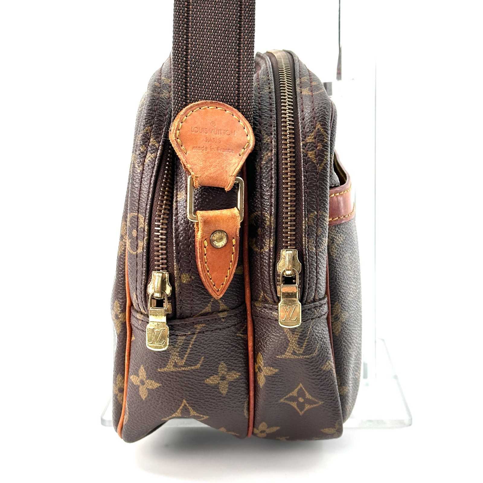 Louis Vuitton Reporter PM Shoulder Bag Monogram Brown Leather Authentic thumbnail 8