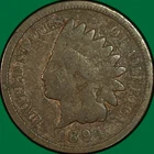 1894 Indian Head Cent Good G Coin #41852