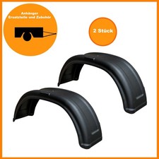 2x ALKO Anhänger - Kotflügel Kunststoff schwarz - Breite 200 - Spannweite 730mm