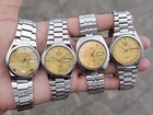 Vintage Lot of 4 Men's SEIKO 5 Automatic Gold Dial Men's Japanese Wristwatches