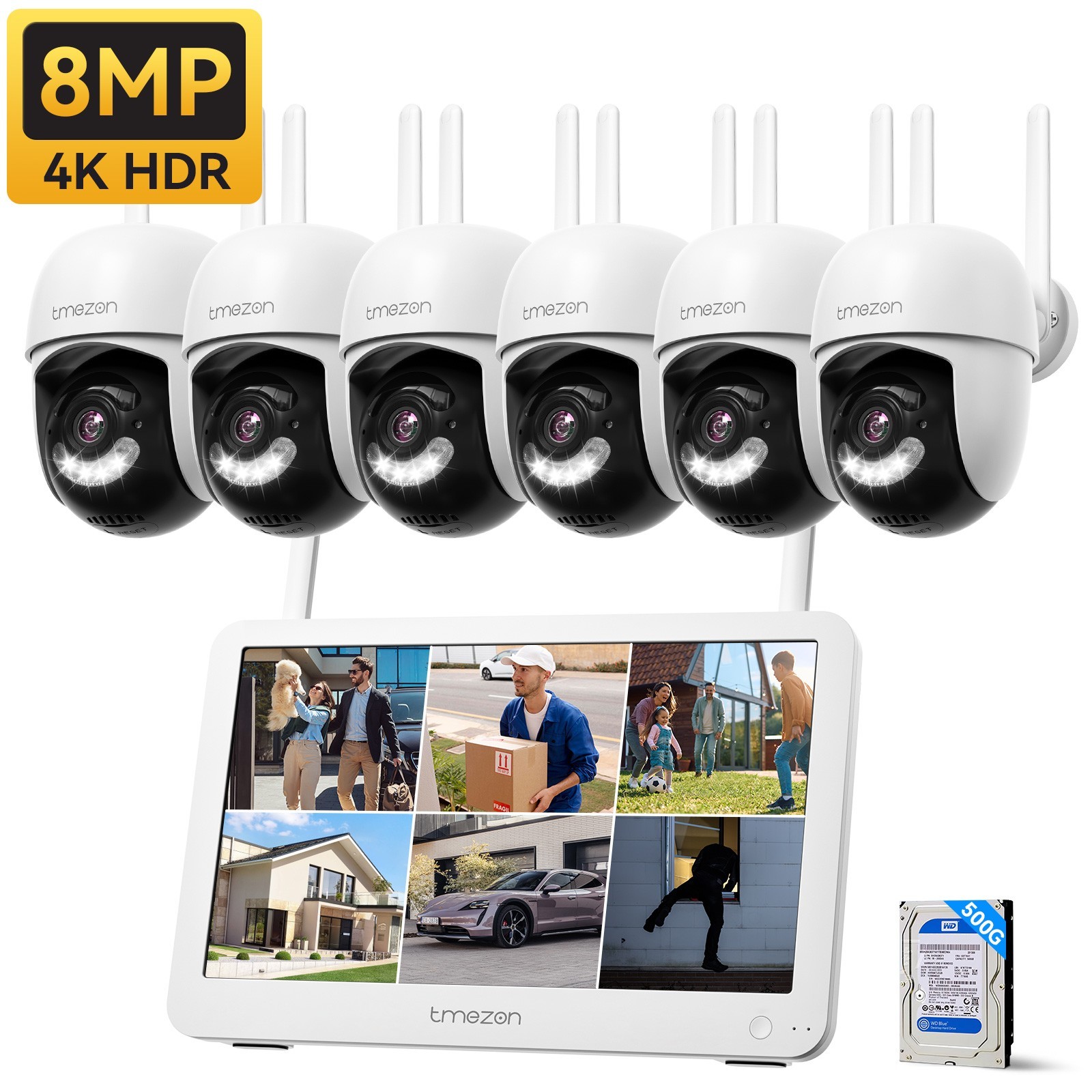 Wireless 10ch Nvr With Monitor For Home Security
