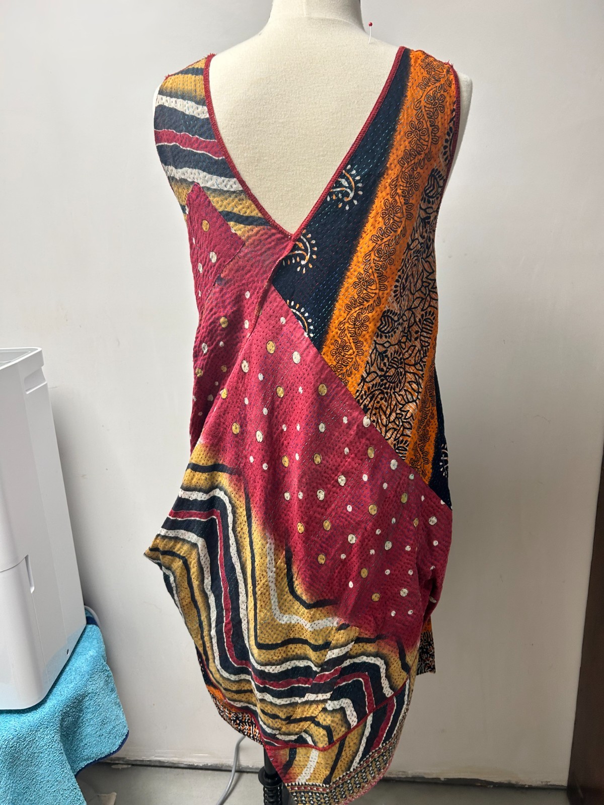 Mintz Meiko Reversible Patchwork Kantha Tunic/Dre… - image 4